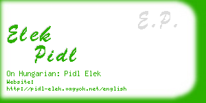 elek pidl business card